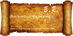 Bartovicz Rajmunda névjegykártya